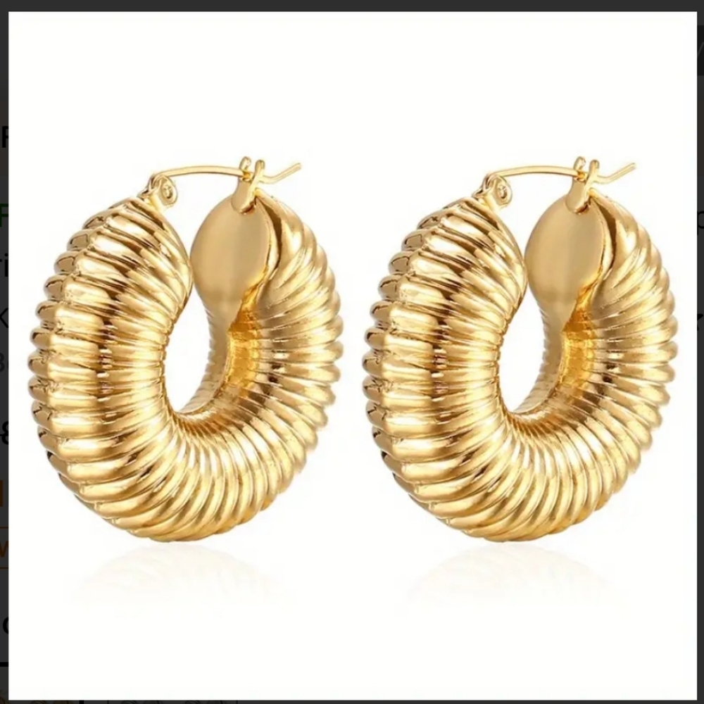 Elegant Gold Hoop Earrings